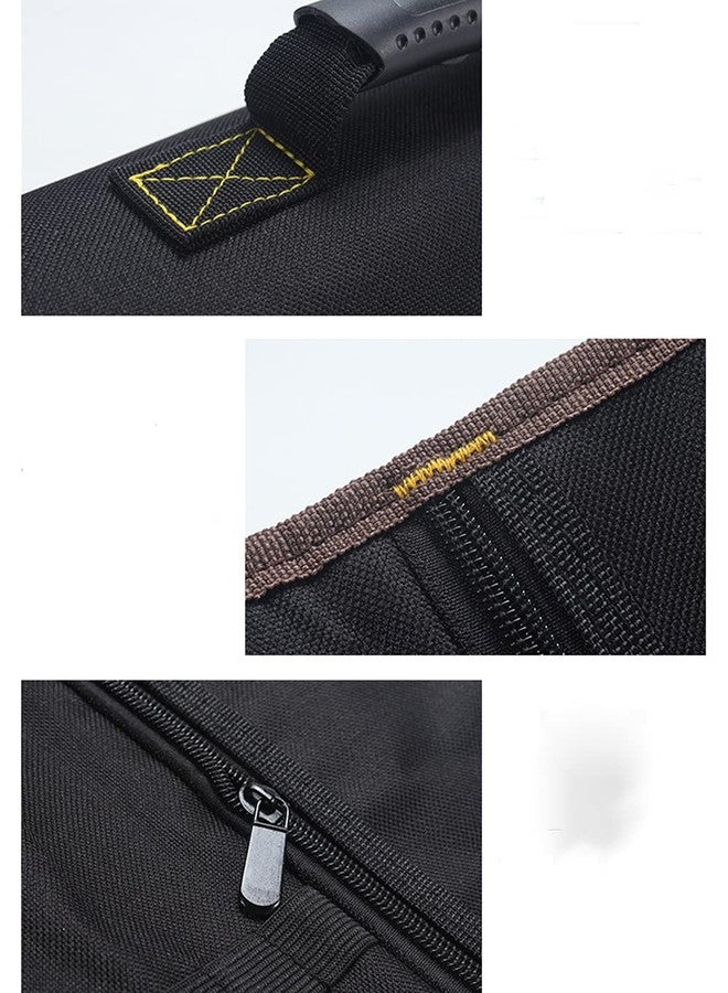 Mengshen Tool Bag,Electricians Mechanics Roll Portable Canvas Storage Bag,Thick and Wear-Resistant,UH01 Black - Image 4